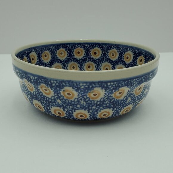 Polish Pottery Brown Circles Soup Bowls Brown Spot Cereal Bowls - Picture 8 of 9